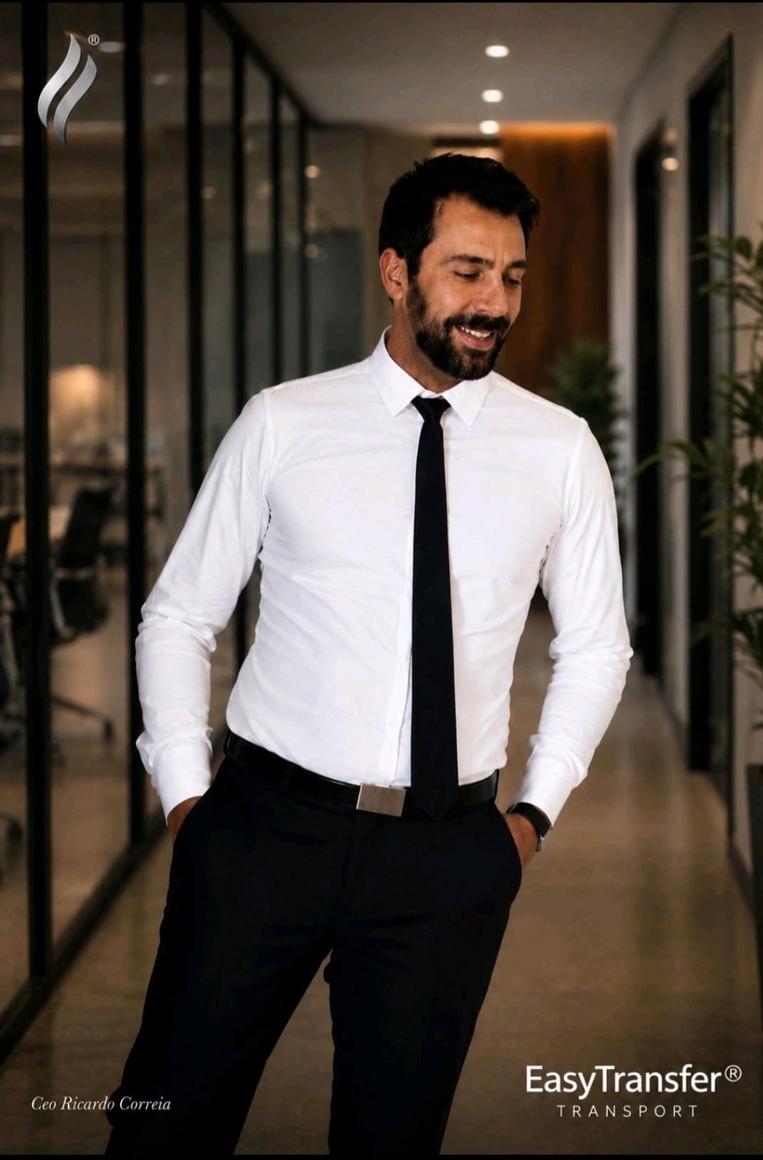 Ricardo Correia, CEO of EasyTransfer Transport®, at the company offices in Switzerland